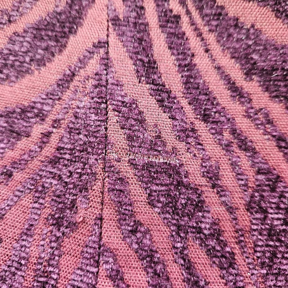 Free People Chenille Zebra Print Drop Waist Pleated Mini Dress in Mulberry 6 - Picture 10 of 12